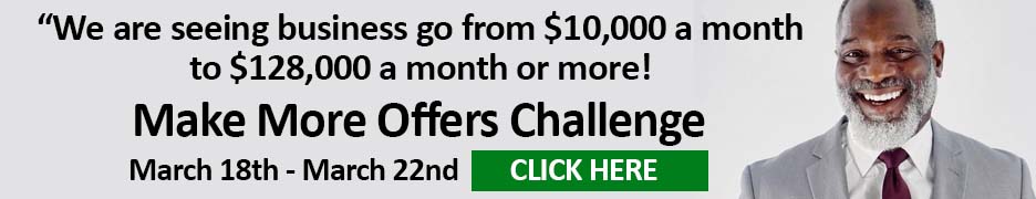 make more offers challenge with myron golden. this is a banner for that online training program