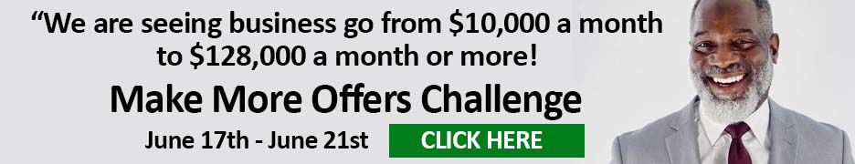 banner ad for the make more offers challenge with Myron Golden